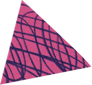 Scribbled Pink and Violet Triangle Paper Cut-out